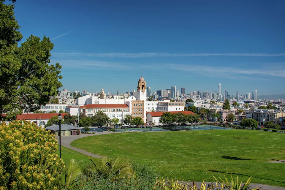 Mission High School, seen from Dolores Park in San Francisco. (Getty Images/iStockphoto)