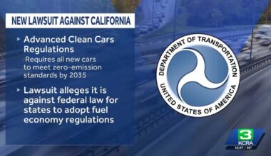 U.S. Department of Transportation sues California over fuel economy rule
