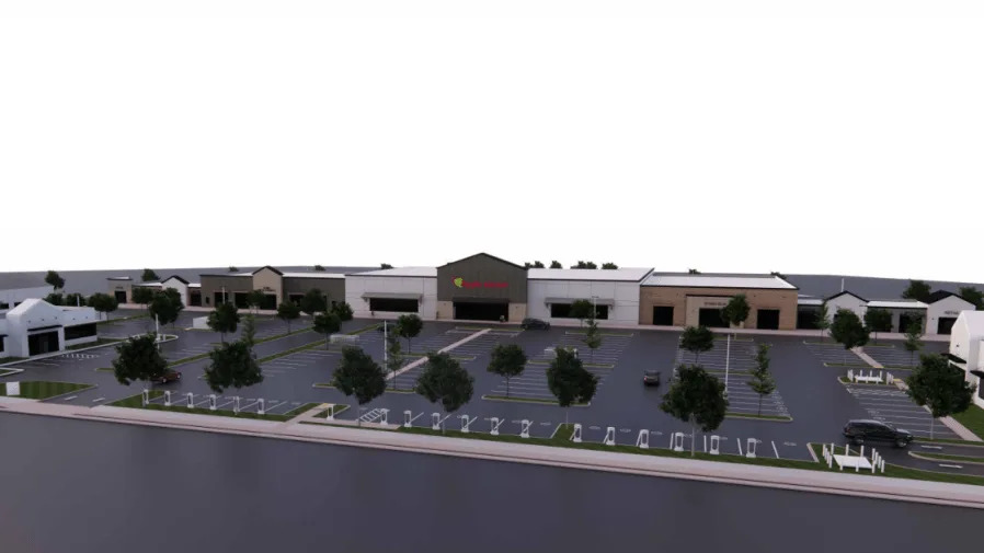 Rendering of the proposed shopping center. / Photo courtesy of the city of Shafter