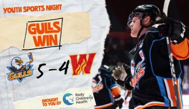 Gaucher Hat Trick Leads Gulls to Victory