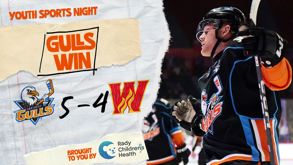 Gaucher Hat Trick Leads Gulls to Victory