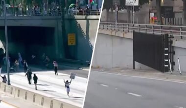 Metal security gates installed on downtown LA 101 Freeway ramps – NBC Los Angeles