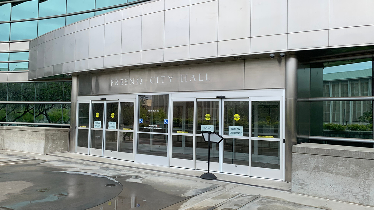 Outside of view of Fresno City Hall