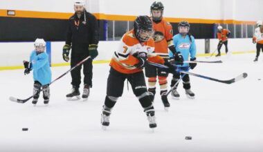 Tynka Gudas Tries Hockey for the First Time