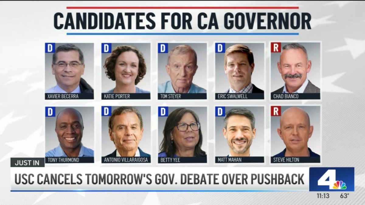 USC cancels gov debate after backlash over lack of diversity – NBC Los Angeles