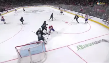 Alex Newhook with a Powerplay Goal vs. San Jose Sharks