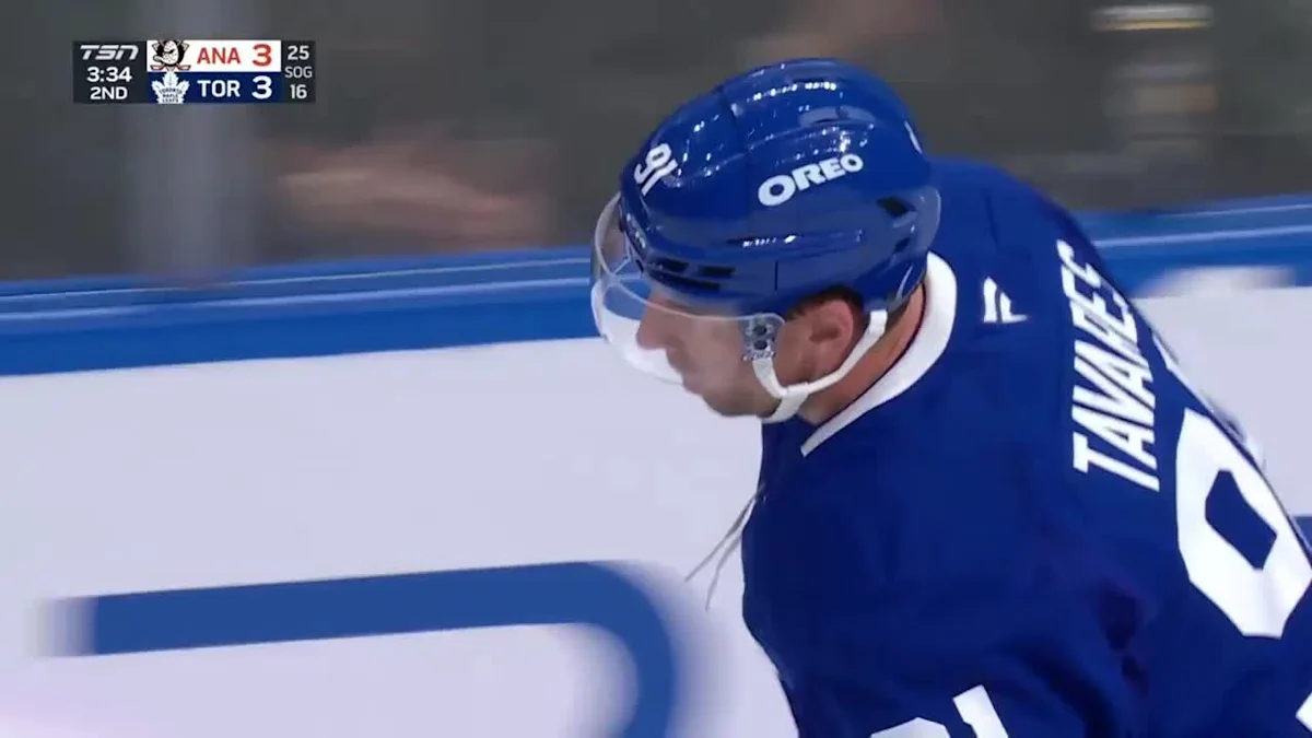 John Tavares with a Powerplay Goal vs. Anaheim Ducks