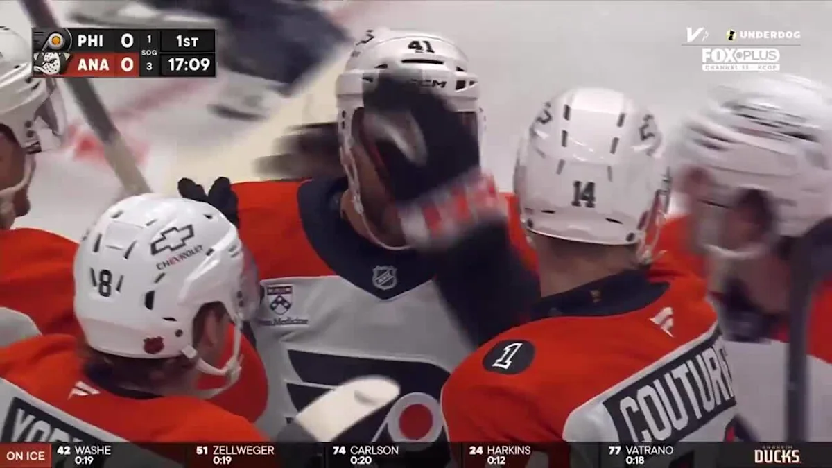 Luke Glendening with a Goal vs. Anaheim Ducks