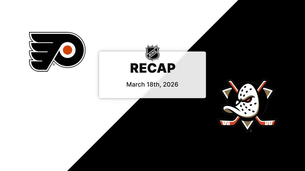 Highlights: Ducks Fall to Flyers in OT