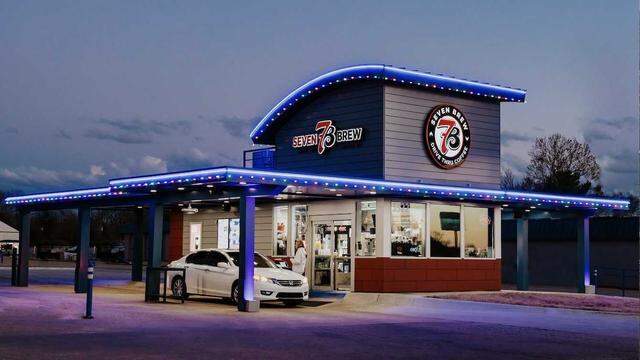 A 7 Brew Coffee drive-thru in Bradenton, Fla. The company, founded in 2017 and now with more than 500 locations nationwide, has filed a design review application to bring a store to Roseville.