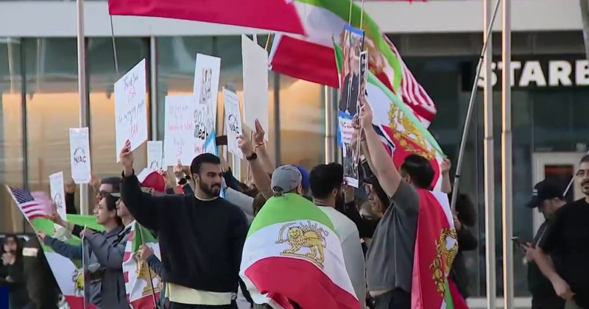Anti-war protesters at San Jose City Hall met by Iranian counter protesters grateful to Trump
