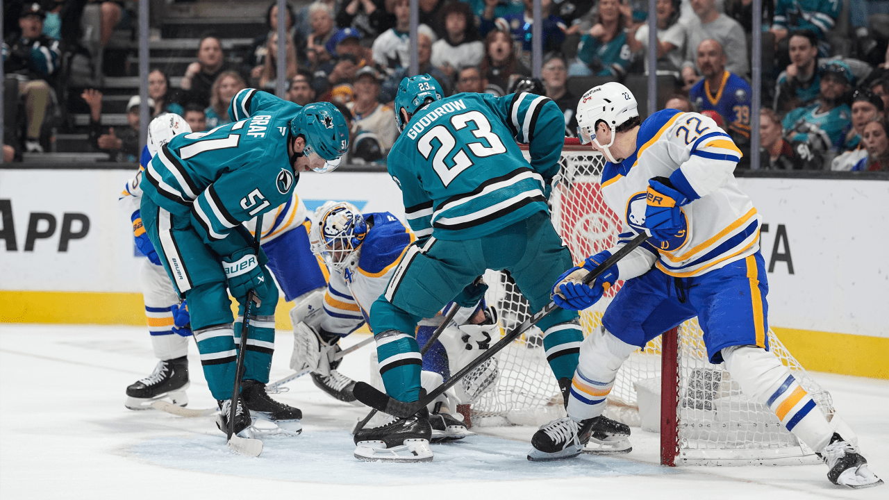 Lyon makes 23 saves, Sabres shut out Sharks for 3rd straight win