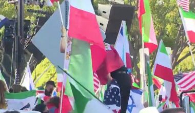 Iran conflict sparks rallies, tighter security and flight cancellations in Los Angeles