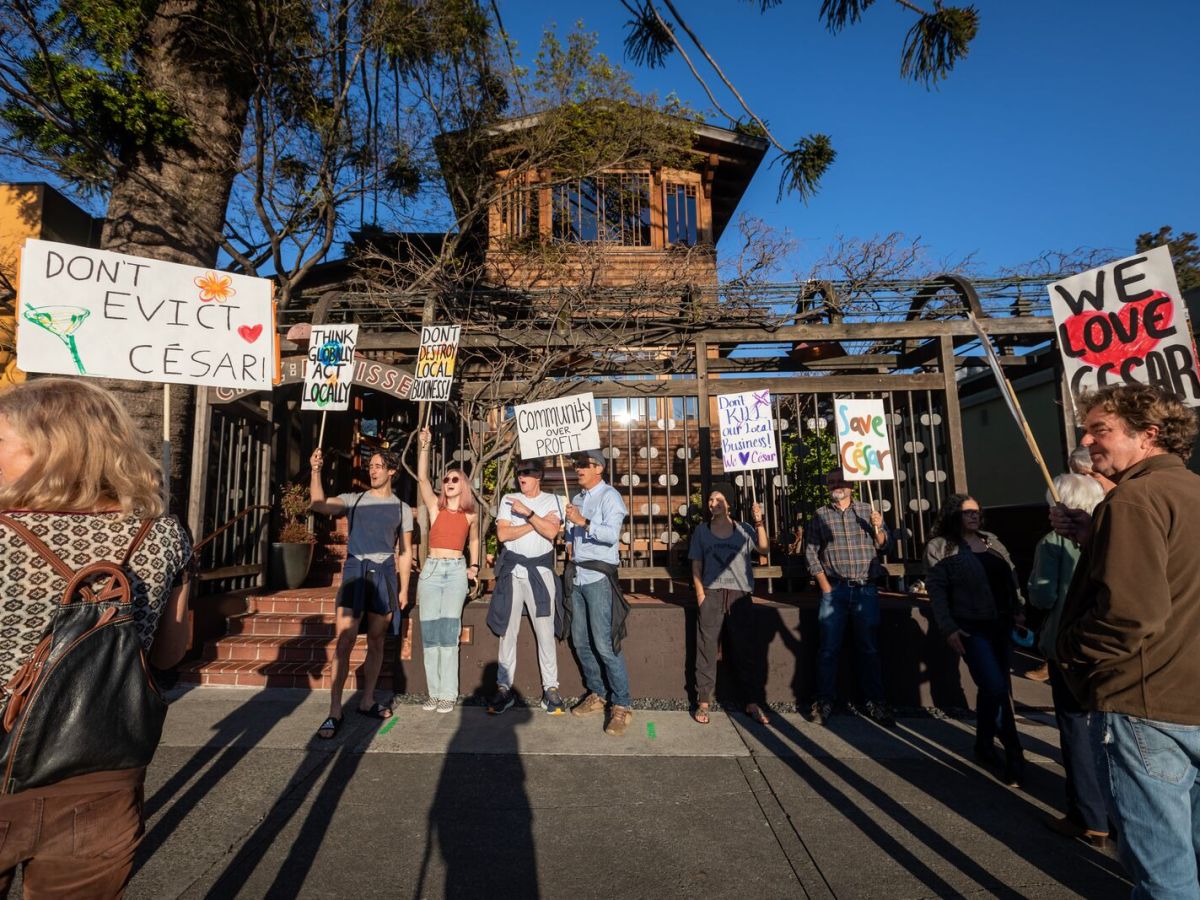 Chez Panisse reopens to a polite protest, as César fans ask Alice Waters to leave their bar alone