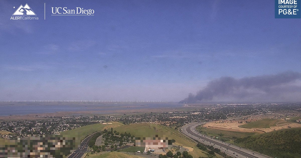 Smoke from vegetation fire on island near Antioch to be visible for hours, firefighters say