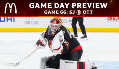 Ullmark starts again as Sens host Sharks