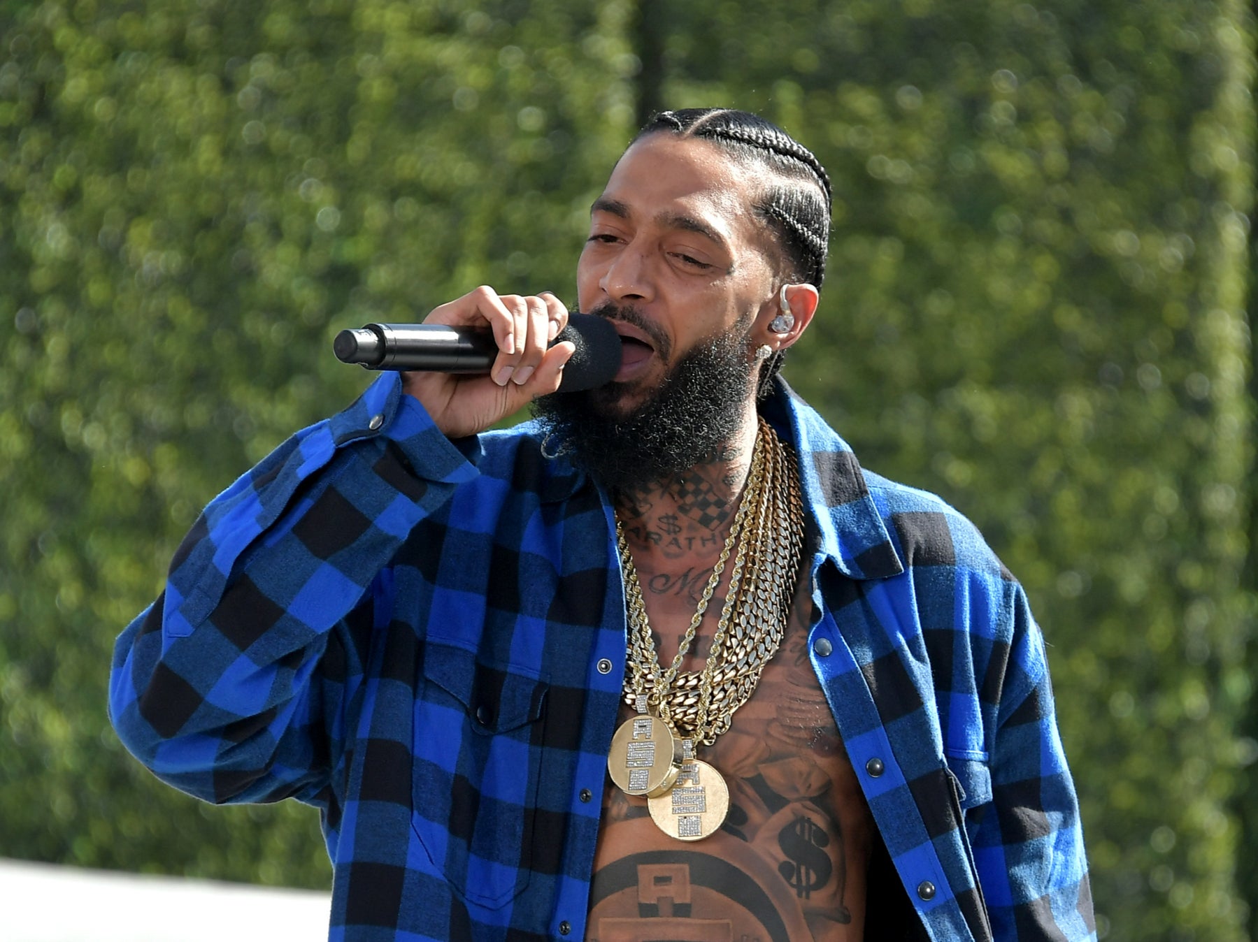 Nipsey Hussle, who was killed in 2019, also had a busy intersection named after him on Saturday