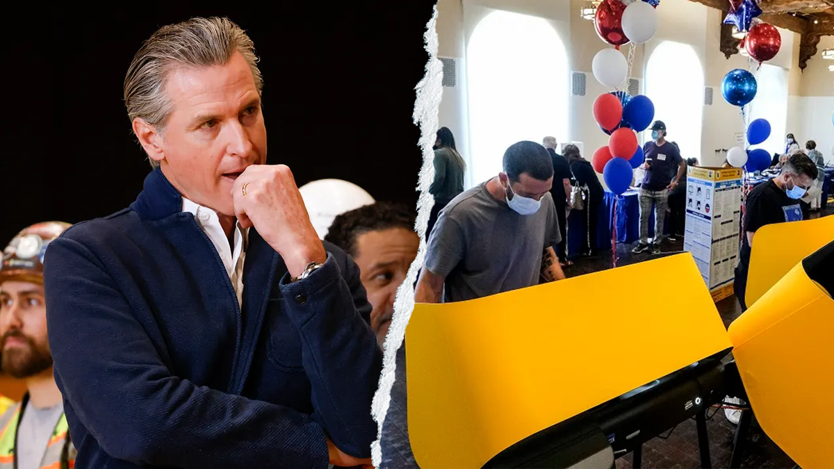 Gavin Newsom split with Californians voting