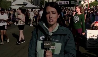 Viral moment: Oakland marathoner loses lunch in KTVU live shot