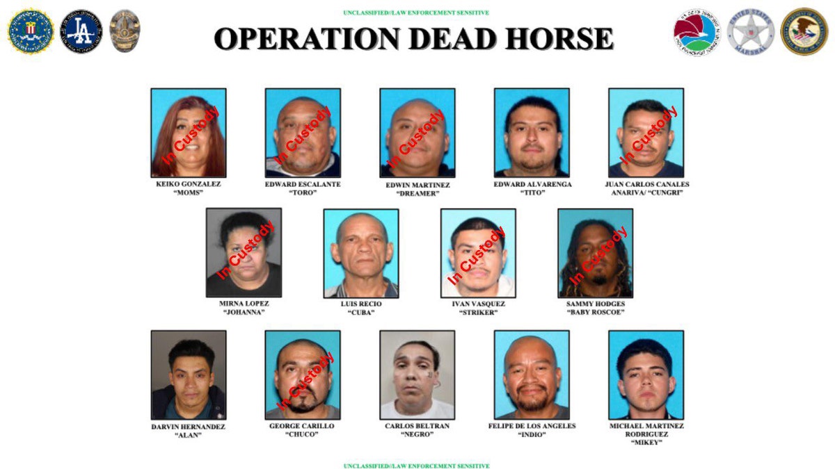 operation dead horse poster with wanted mugshots