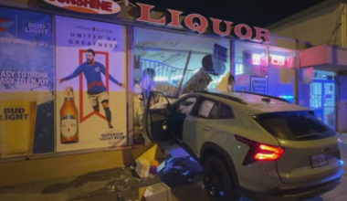 Woman crashes into Pasadena business after her tires allegedly locked, police say