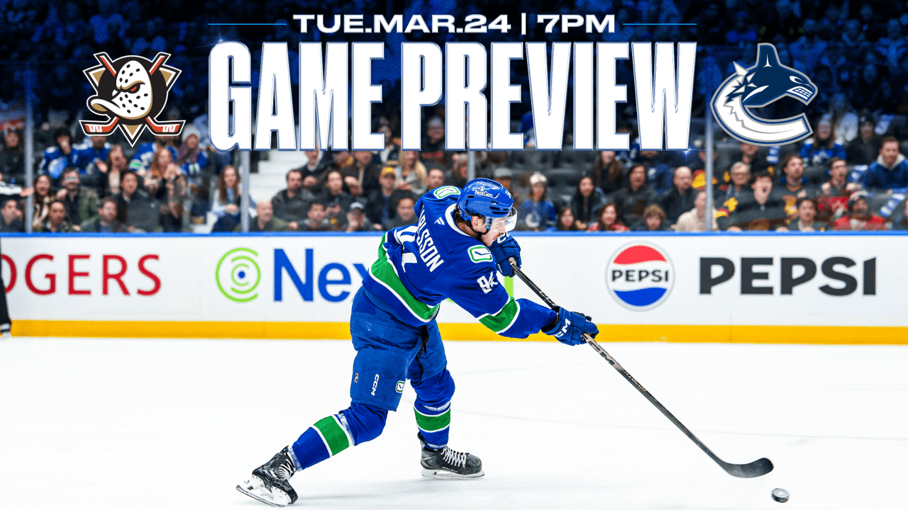Canucks Host Ducks as Homestand Nears its Conclusion