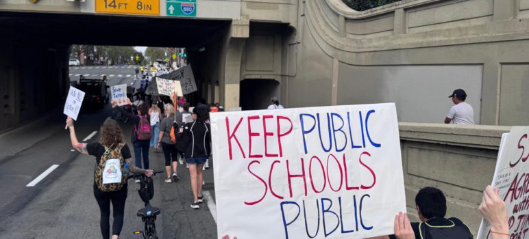 Protests against school closures in San Jose
