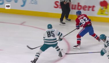 Lane Hutson with a Goal vs. San Jose Sharks