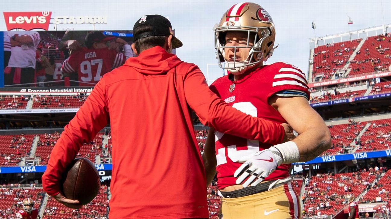 49ers' Shanahan aims to lighten McCaffrey's workload