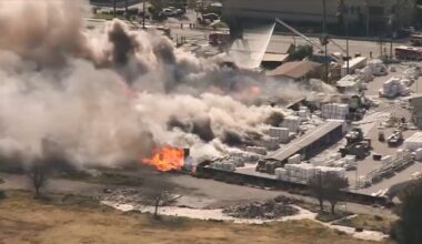 Riverside firefighters battle four-alarm fire at pallet yard – NBC Los Angeles