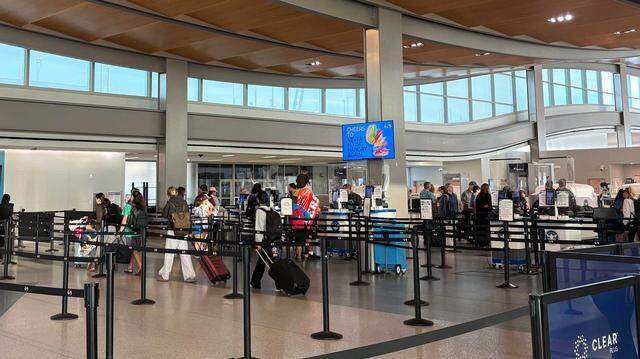 Transportation Security Administration security lines show quick turnaround for passengers Saturday morning at Sacramento International Airport during the start of spring break.
