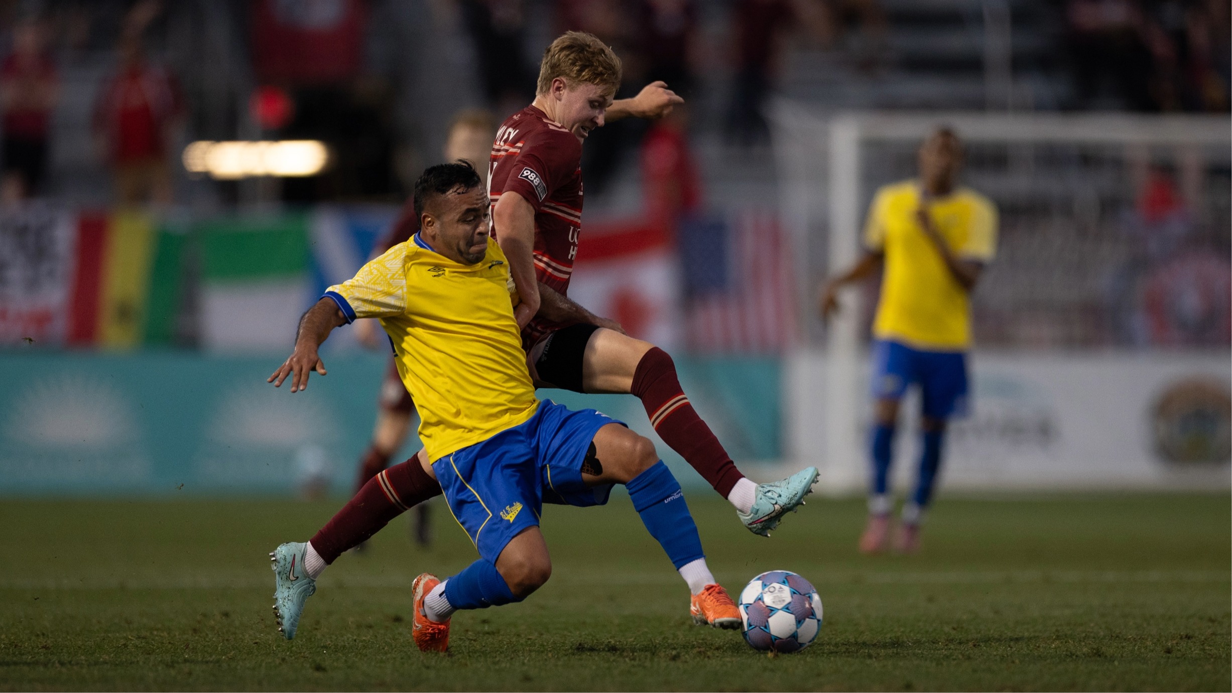 Players from Sacramento Republic (right) and El Farolito battle for the ball in the First Round of the 2026 US Open Cup. Photo: Sacramento Republic