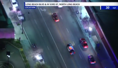 Los Angeles police chasing stolen vehicle near Long Beach