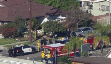 Pursuit suspect loses control of car and slams into Sun Valley home, police say