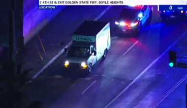 Robbery suspect arrested after East LA pursuit in U-Haul box truck