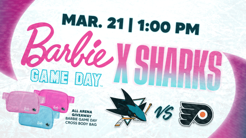 San Jose Sharks vs. Philadelphia Flyers: Barbie Game Day — 1 p.m. at the SAP Center, San Jose