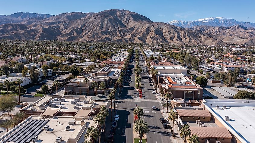 Aerial view of Palm Desert, California.
