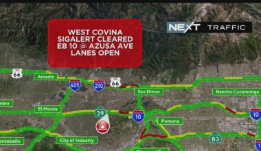 All lanes of the eastbound 10 Freeway in West Covina reopen after overturned car