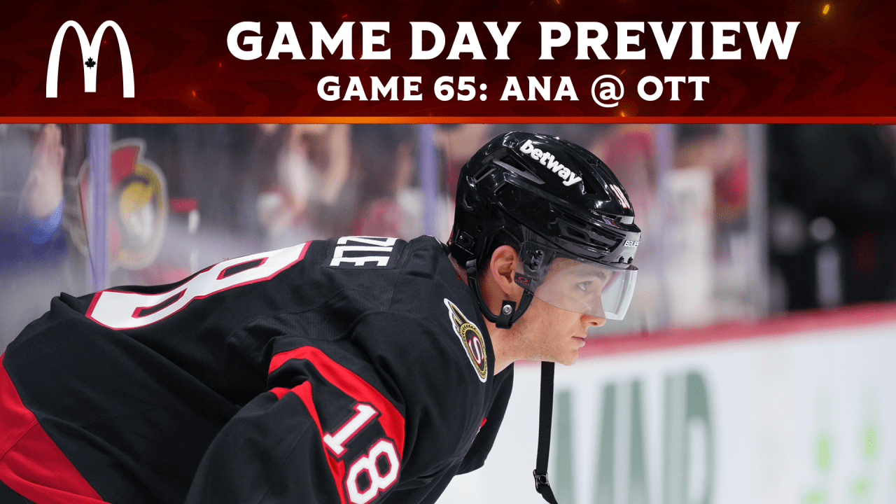 Sens set for matinee with Ducks