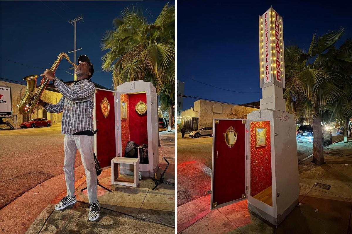 Inside Downtown LA utility box that's actually a theater