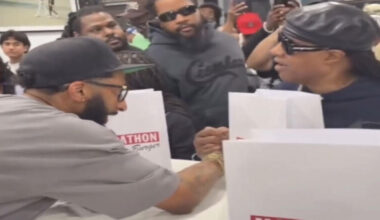 Stevie Wonder Visits Marathon Burger Opening In Long Beach