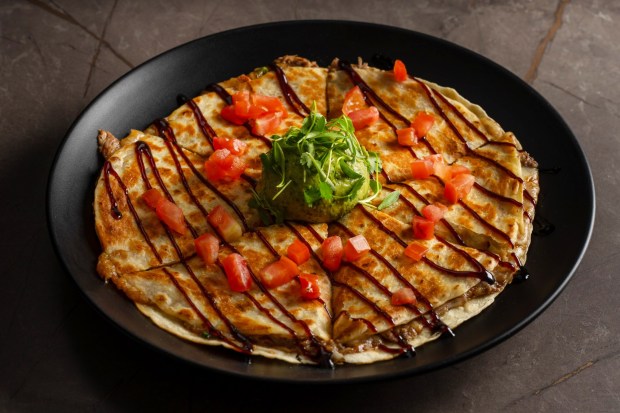 The Mongolian duck quesadilla at Roppongi Restaurant & Lounge in La Jolla. (James Tran)