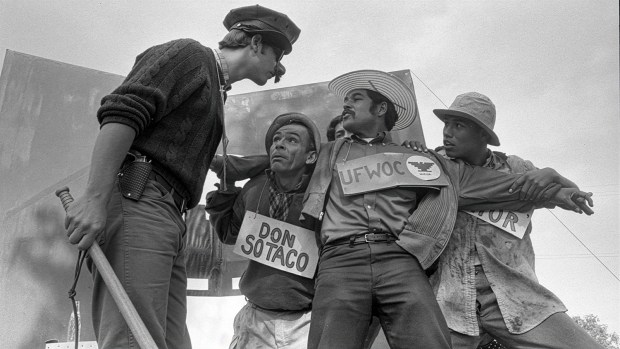 A scene from filmmaker David Alvarado's documentary "American Pachuco: The Legend of Luis Valdez," screening Sunday, March 22, at the San Diego Latino Film Festival. (David Alvarado)