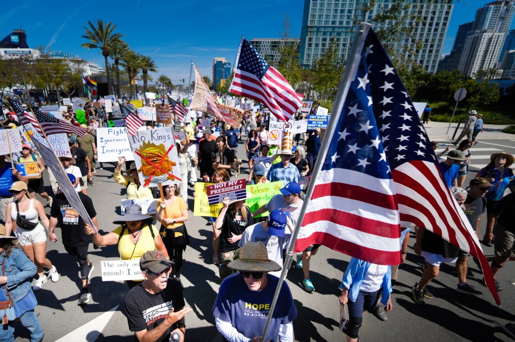 Tens of thousands of San Diegans gather countywide for third No Kings protests – San Diego Union-Tribune