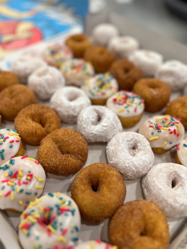 A selection of fresh-baked Mini Donuts, which can be found in Section 109 at Petco Park in San Diego. (Mini Donut Company)