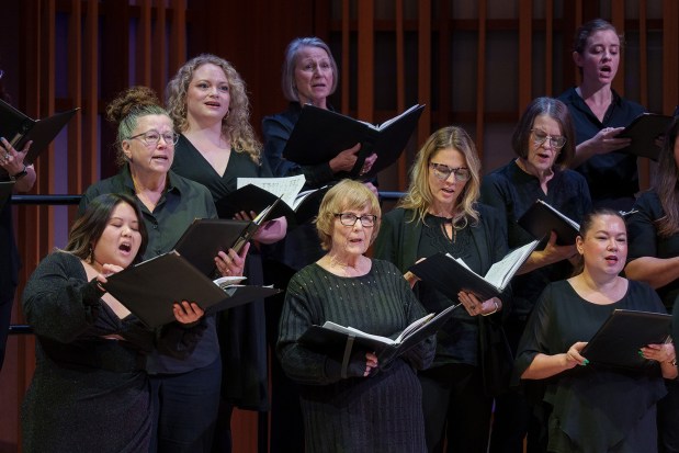 A group of women sing a the 2024 San Diego Sings! Festival. The 2026 festival takes place on Saturday, March 28, in La Jolla. (Choral Consortium of San Diego)