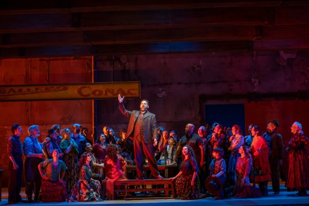 Aleksey Bogdanov as Escamillo in San Diego Opera's "Carmen" at the San Diego Civic Theatre. (J. Katarzyna Woronowicz)