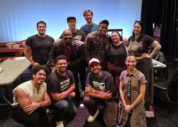 The cast and creative team for Oceanside Theatre Company's production of "The Elaborate Entrance of Chad Deity." (Oceanside Theatre Company)