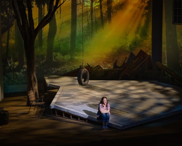 A scene from Opera Omaha's production of Carlisle Floyd's opera "Susannah." First presented by San Diego Opera in 1981, Floyd's "Susannah" will be presented in February 2027 as part of San Diego Opera's 2026-27 season. (Thomas Grady)