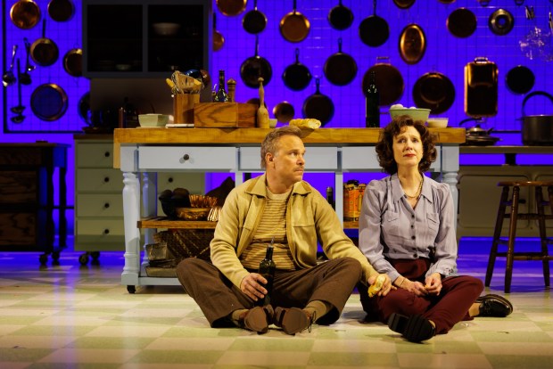 Norbert Leo Butz as Paul Child and Christina Kirk as Julia Child star in La Jolla Playhouse's world-premiere production of Claudia Shear's "The Recipe." (Rich Soublet II)